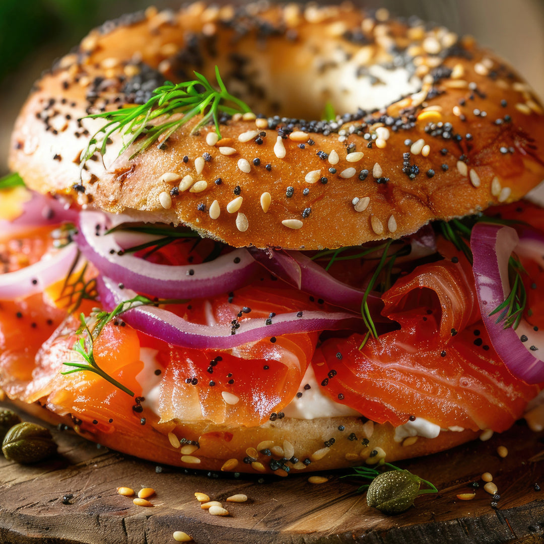 Smoked Salmon and Cream Cheese Bagel