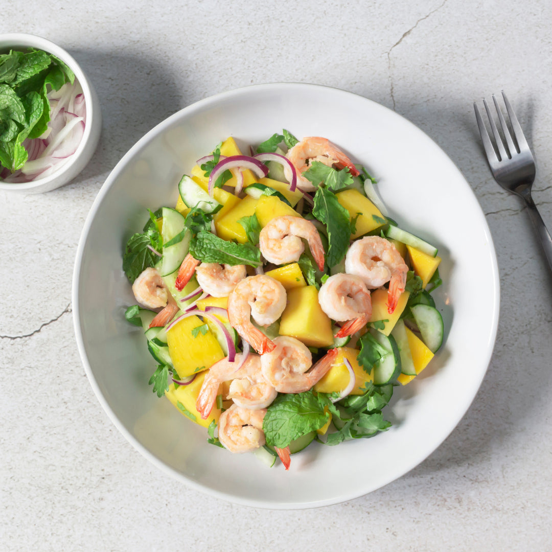 Thai Mango Cucumber Salad with Shrimp